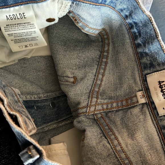 NWOT Agolde Riley High Rise Straight Crop Jeans Size 28 - Picture 5 of 16